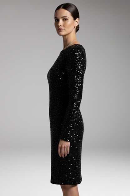 Women's Winter Party Dress Open Back Deep V Neck