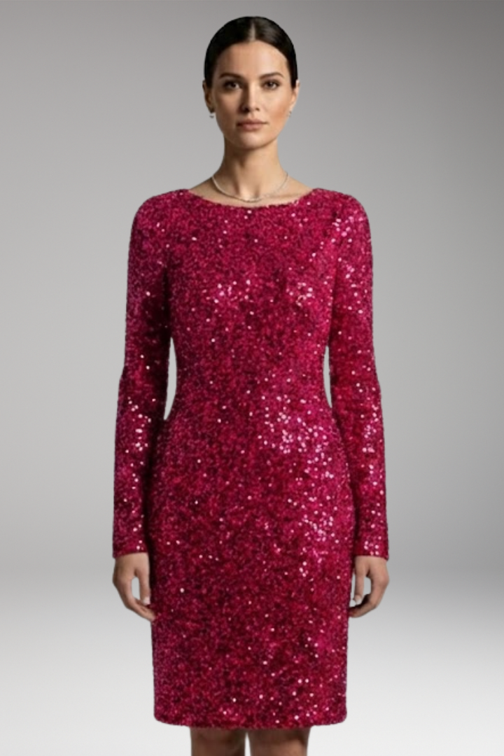 Women's Winter Party Dress Open Back Deep V Neck
