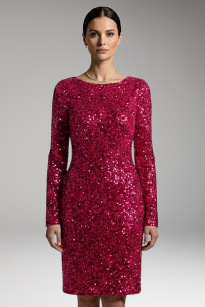 Women's Winter Party Dress Open Back Deep V Neck