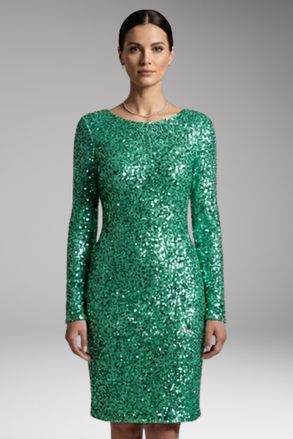 Women's Winter Party Dress Open Back Deep V Neck