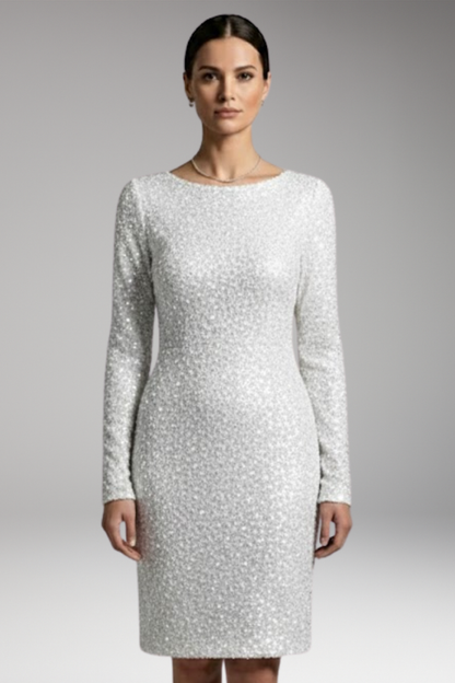 Women's Winter Party Dress Open Back Deep V Neck