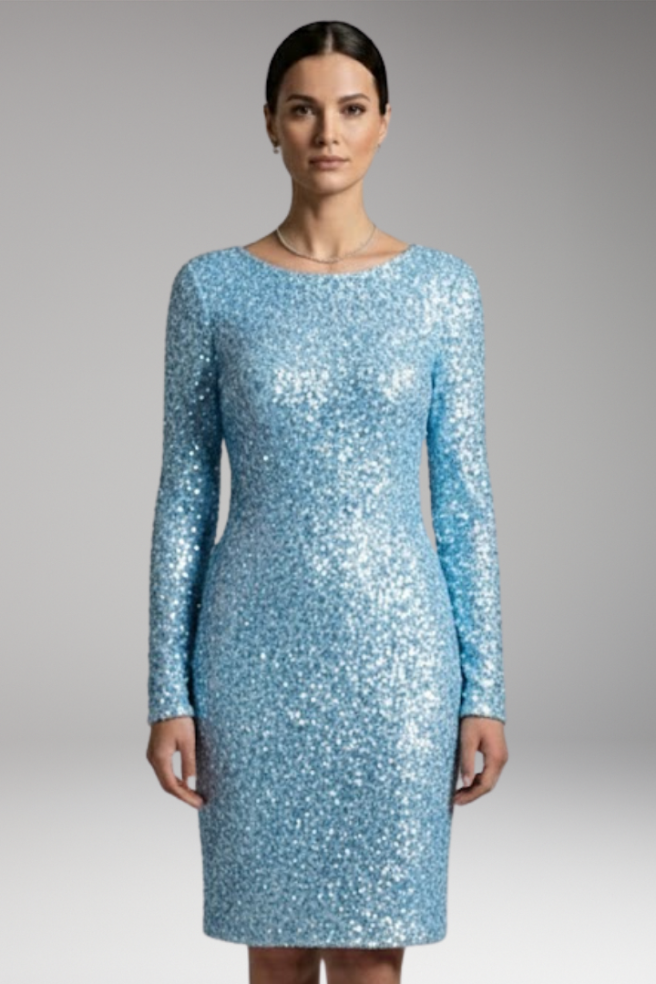 Women's Winter Party Dress Open Back Deep V Neck