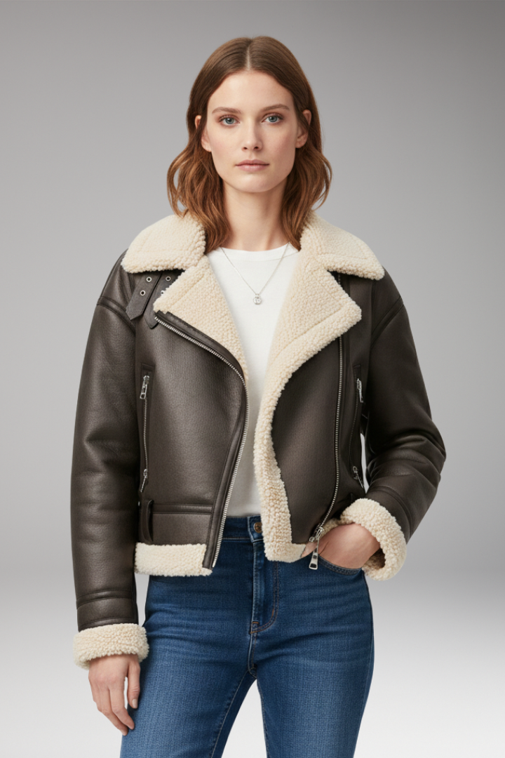Women's Belted Zip Up Jacket