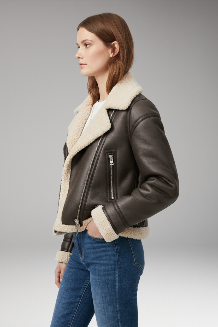 Women's Belted Zip Up Jacket