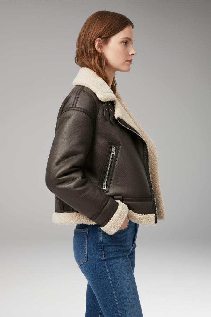 Women's Belted Zip Up Jacket