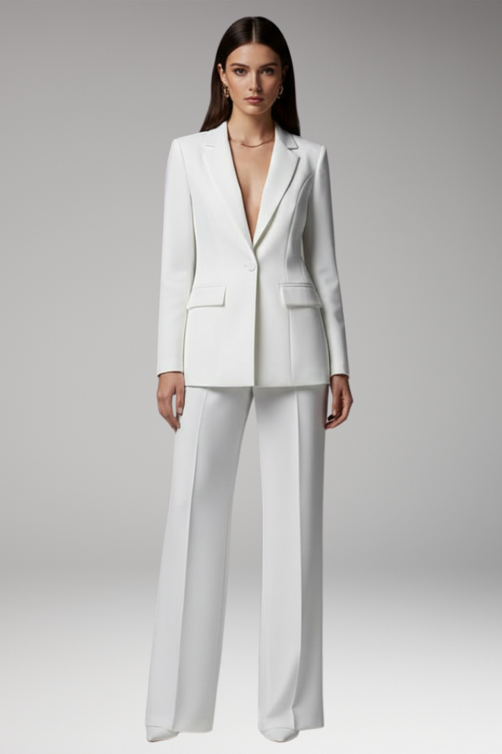 Women's Blazer Suit Two Piece Structured