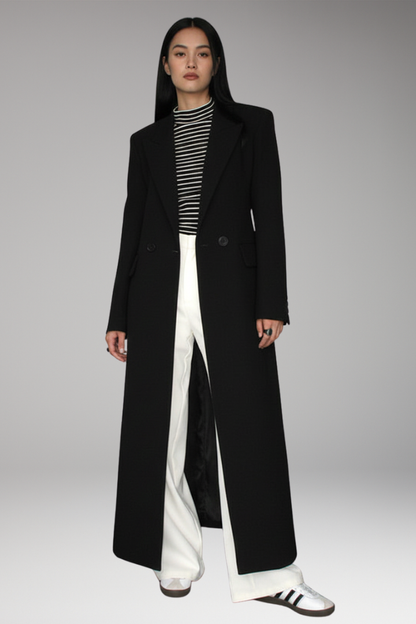Women's Lapel Collar Blazer With Front Pockets - VibreMode