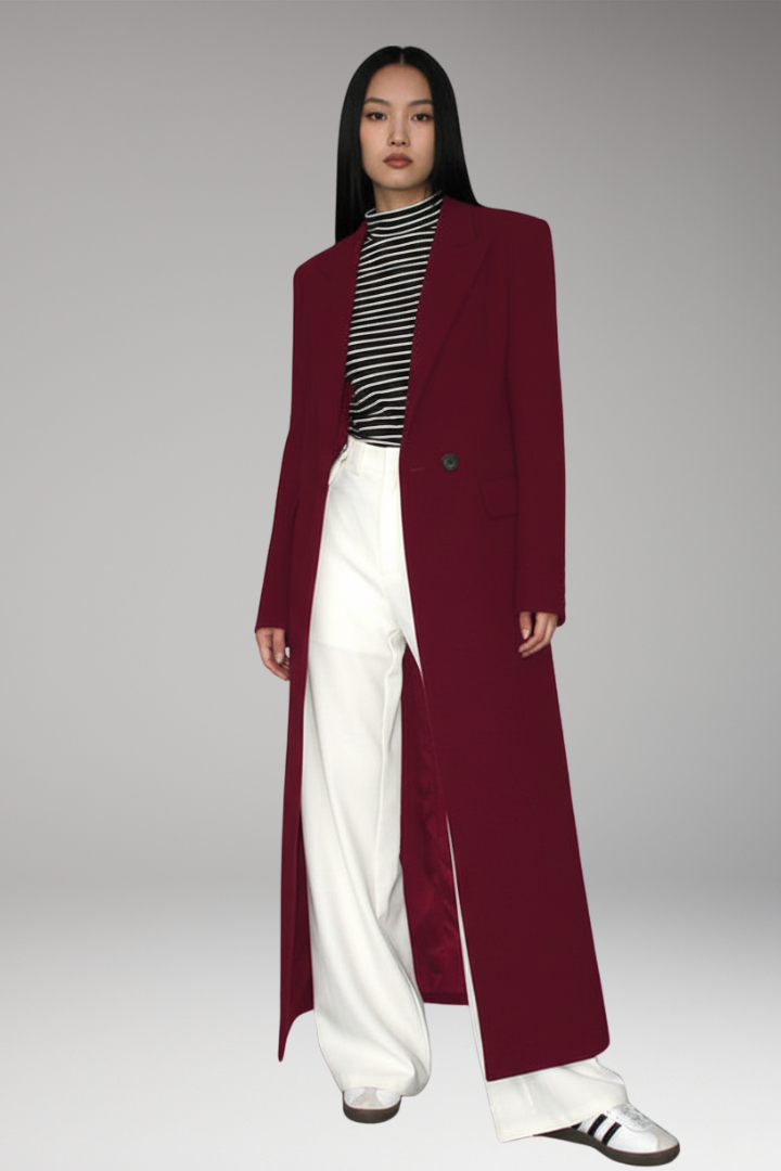 Women's Lapel Collar Blazer With Front Pockets
