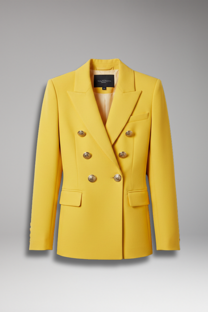 Women's Overlap Front Blazer Button Detail - VibreMode