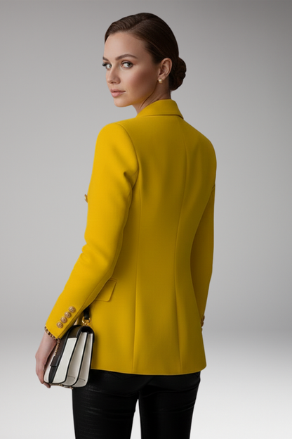 Women's Overlap Front Blazer Button Detail