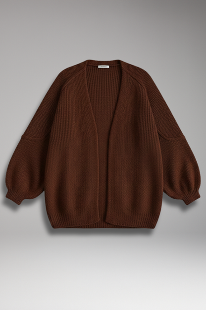 Women's Open Front Cardigan Long Sleeves - VibreMode
