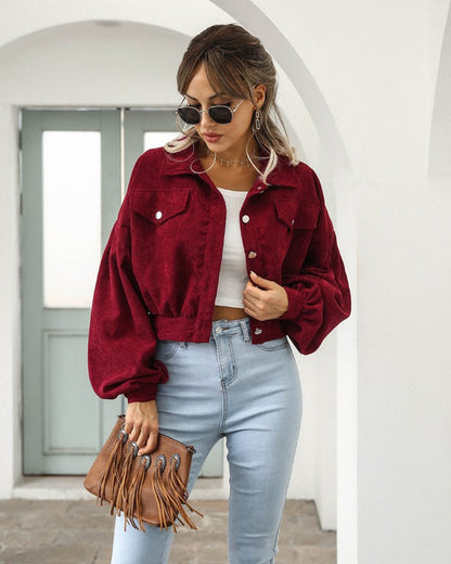 Women's Cropped Jacket Lightweight Casual