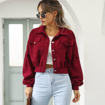 Women's Cropped Jacket Lightweight Casual
