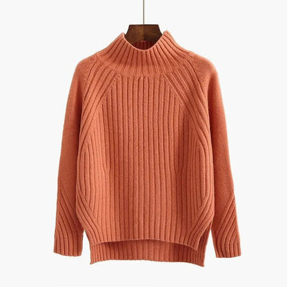 Cozy Women's Cable Knit Turtleneck Sweater - VibreMode