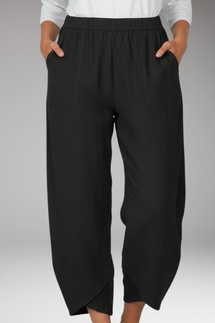 Women's Cropped Pants Side Pockets