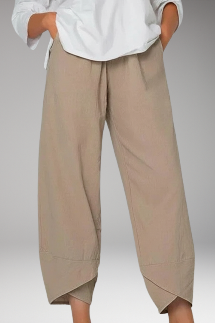 Women's Cropped Pants Side Pockets