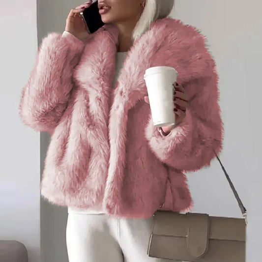 Fashionable Lightweight Blush Coat for Women - VibreMode