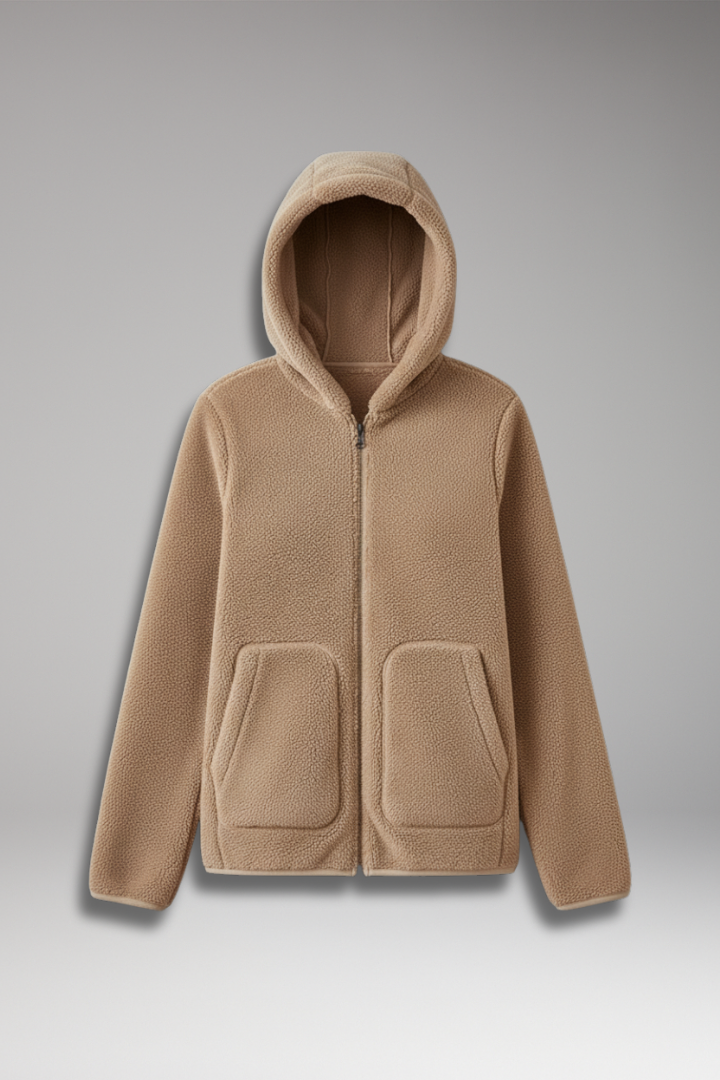 Women's Fleece Jacket Full Zip Hooded - VibreMode