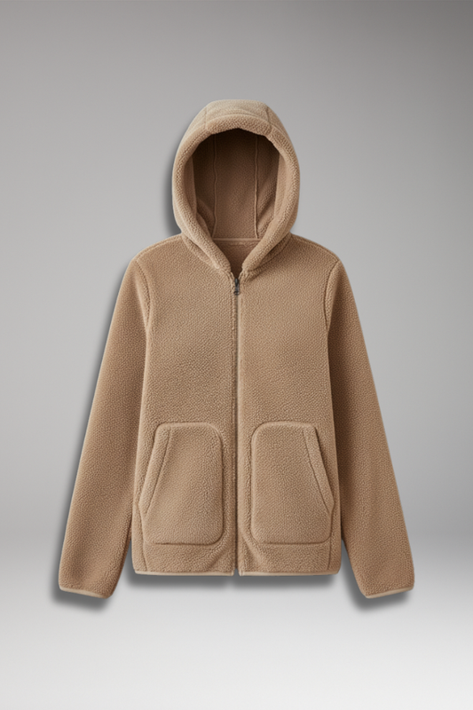 Women's Fleece Jacket Full Zip Hooded - VibreMode