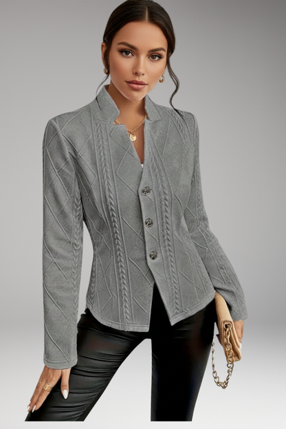 Women's Daily Jacket Front Zipper Exterior Design