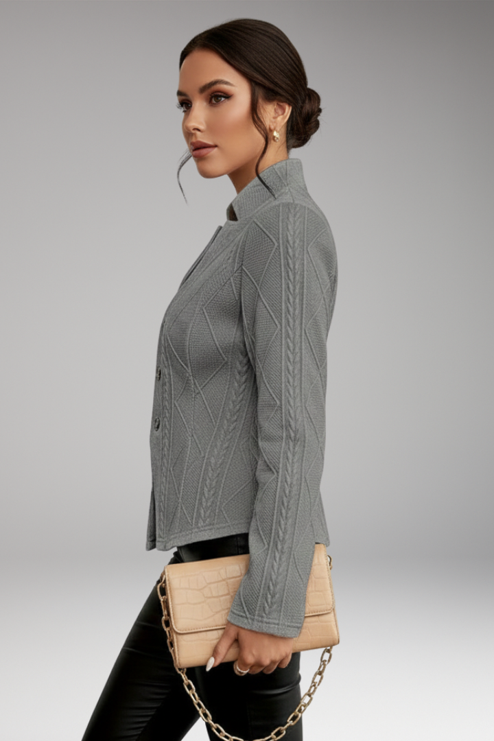 Women's Daily Jacket Front Zipper Exterior Design