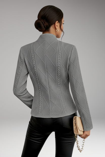 Women's Daily Jacket Front Zipper Exterior Design