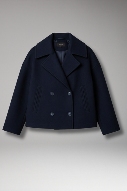 Women's Lapel Jacket Button Front Closure - VibreMode
