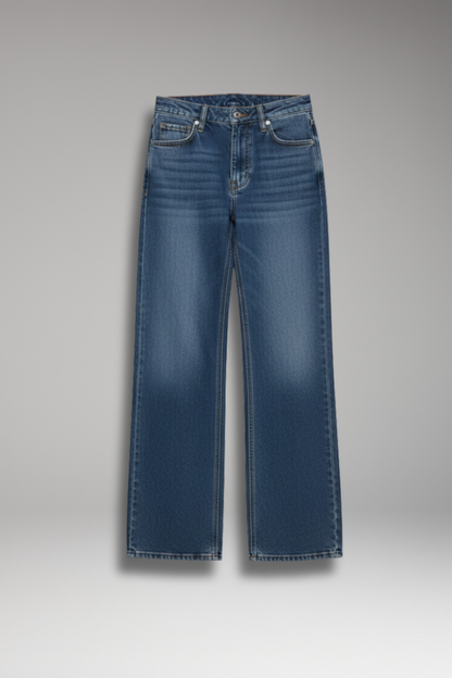 Women's Mid Rise Wide Leg Jeans - VibreMode