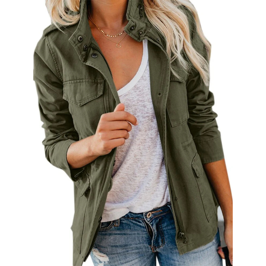 Women's Lightweight Zip Up Jacket Breathable Nylon - VibreMode