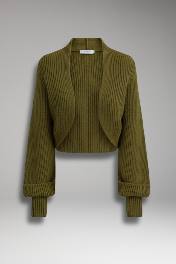 Women's Long Sleeve Open Front Cardigan Ribbed - VibreMode