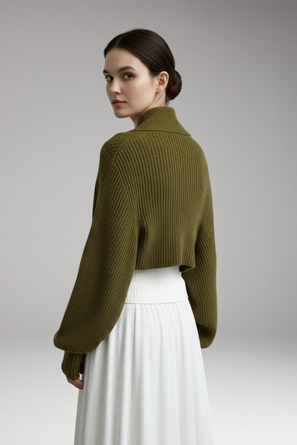 Women's Long Sleeve Open Front Cardigan Ribbed