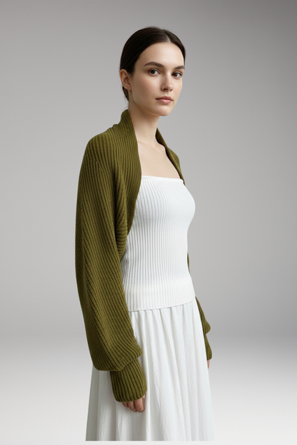 Women's Long Sleeve Open Front Cardigan Ribbed