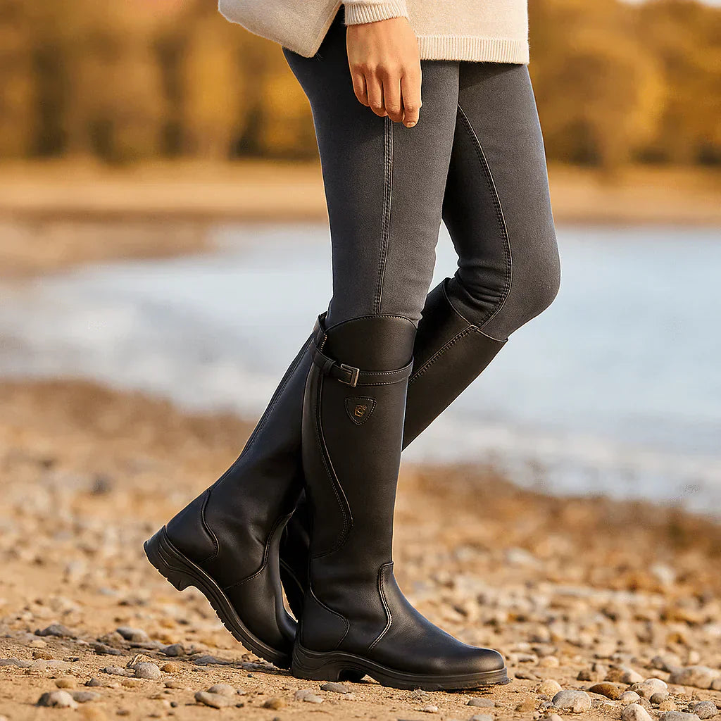 Women's Ankle Boots Leather Comfortable Black