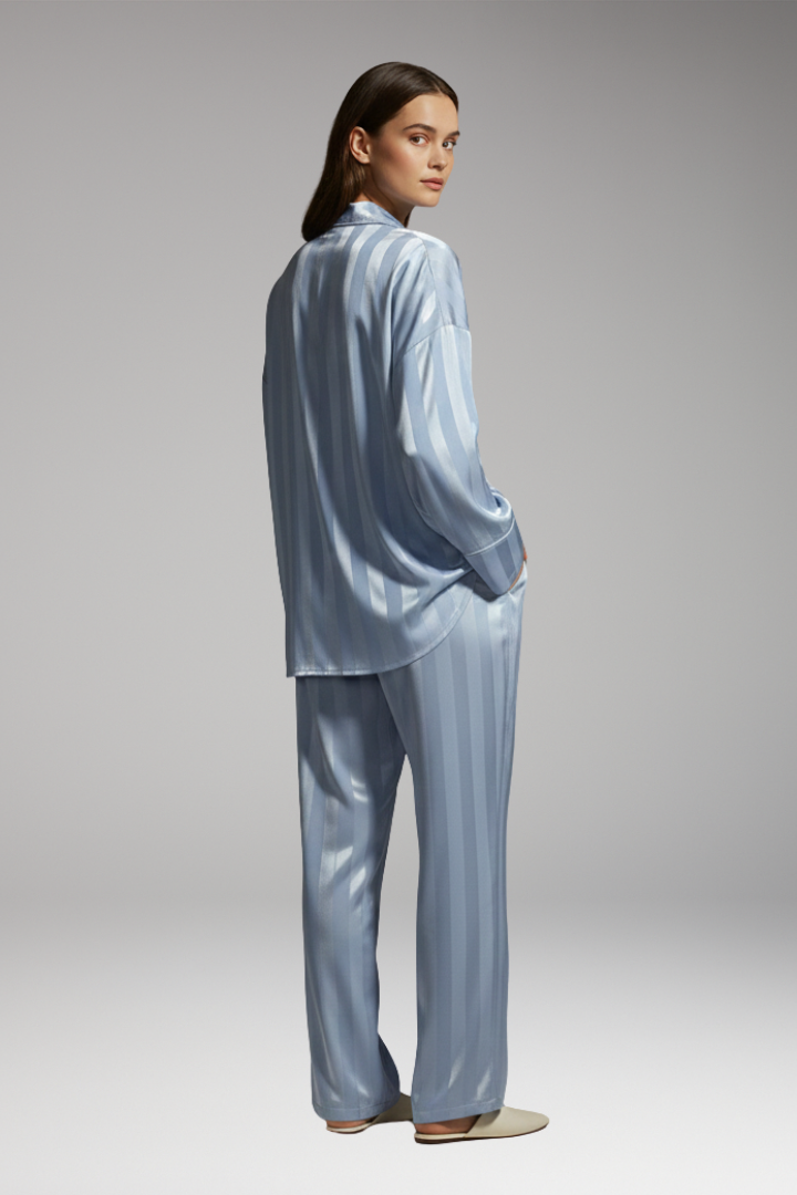 Women's Pajama Set Button Elastic Waistband
