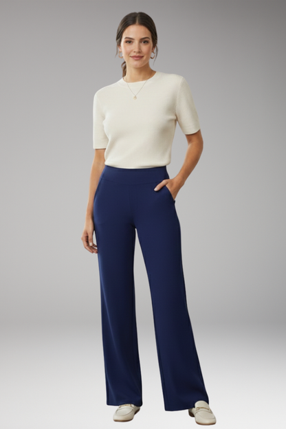Women's High Waist Pants with Side Pockets