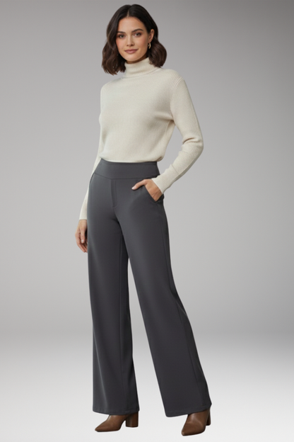 Women's High Waist Pants with Side Pockets