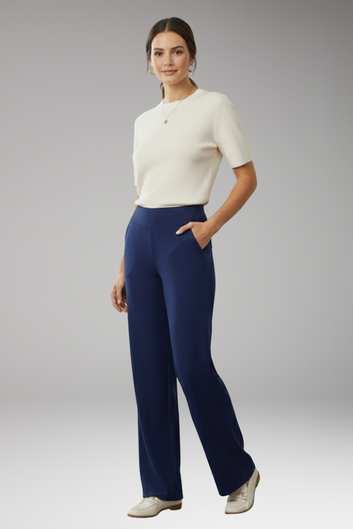 Women's High Waist Pants with Side Pockets