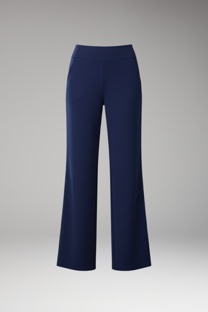 Women's High Waist Pants with Side Pockets - VibreMode
