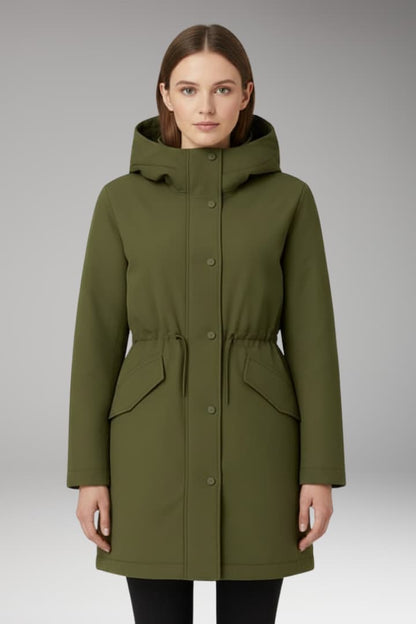 Women's Padded Parka Jacket Zip Up