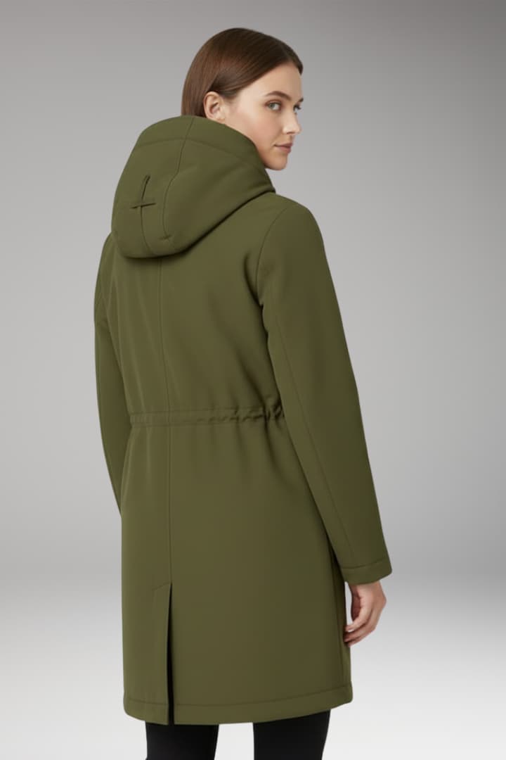Women's Padded Parka Jacket Zip Up