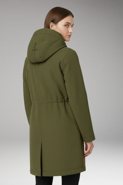 Women's Padded Parka Jacket Zip Up
