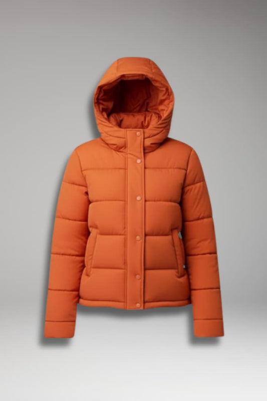 Women's Padded Puffer Jacket Front Zipper - VibreMode