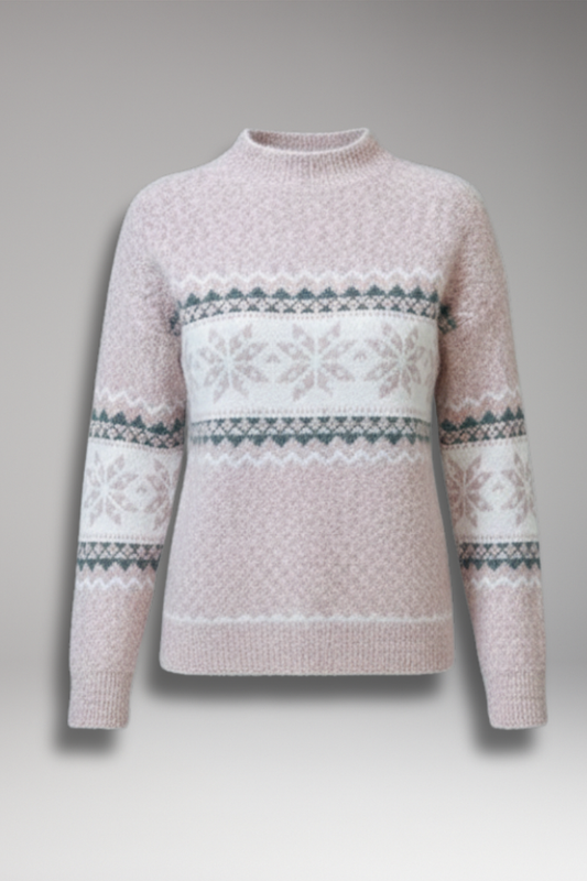 Women's Mock Neck Pullover Sweater Ribbed - VibreMode
