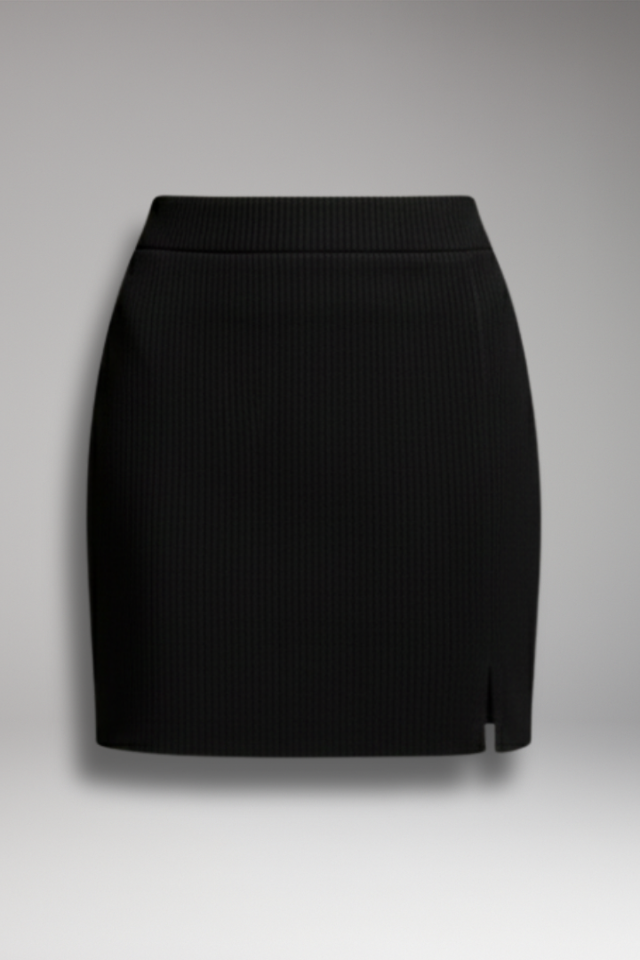 Women's Zipper Skirt Slit Hem Mini - VibreMode