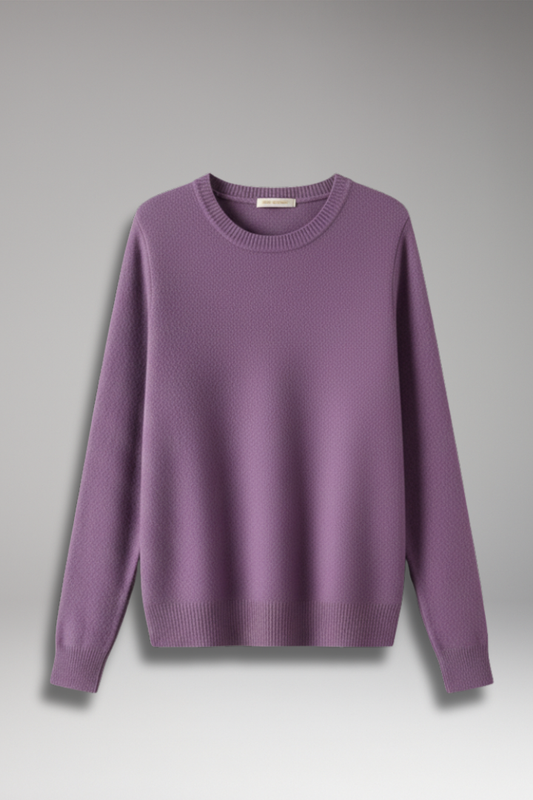 Women's O-Neck Sweater Long Sleeves - VibreMode