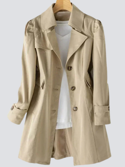 Women's Trench Coat Waterproof Classic Tan - VibreMode