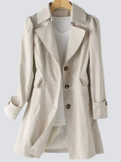 Women's Trench Coat Waterproof Classic Tan
