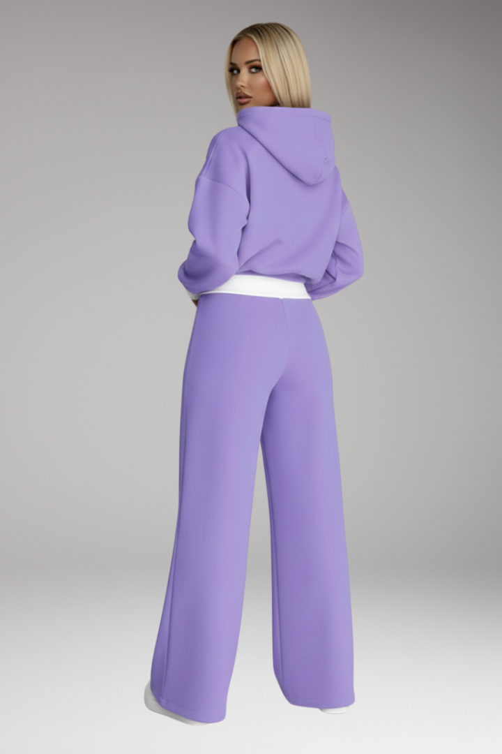 Women's Tracksuit Set Hoodie Wide Leg Pants