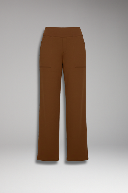 Women's High Waist Trousers with Side Pockets - VibreMode