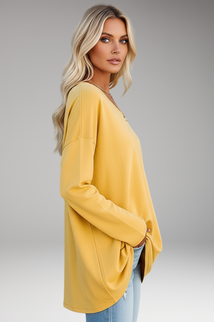 Women's V-Neck Tunic Long Sleeves